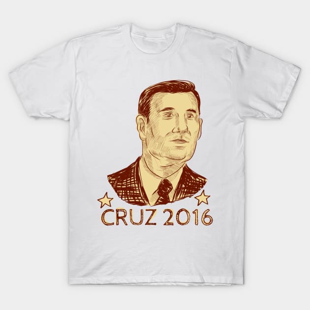 Ted Cruz President 2016 Drawing T-Shirt by retrovectors